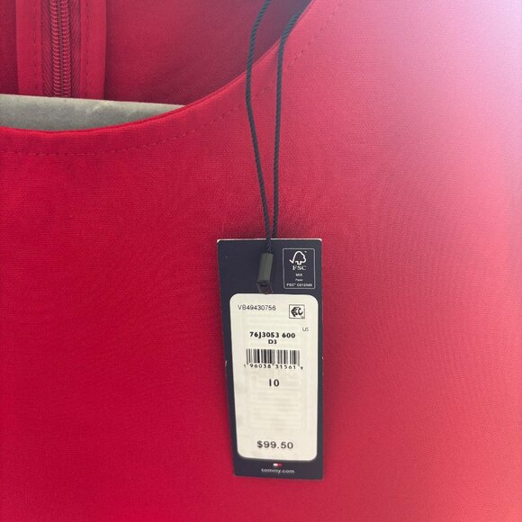 Tommy Hilfiger | Red Women's Short Sleeve Mini Dress | Size 10 (Women's US) - Picture 2 of 7